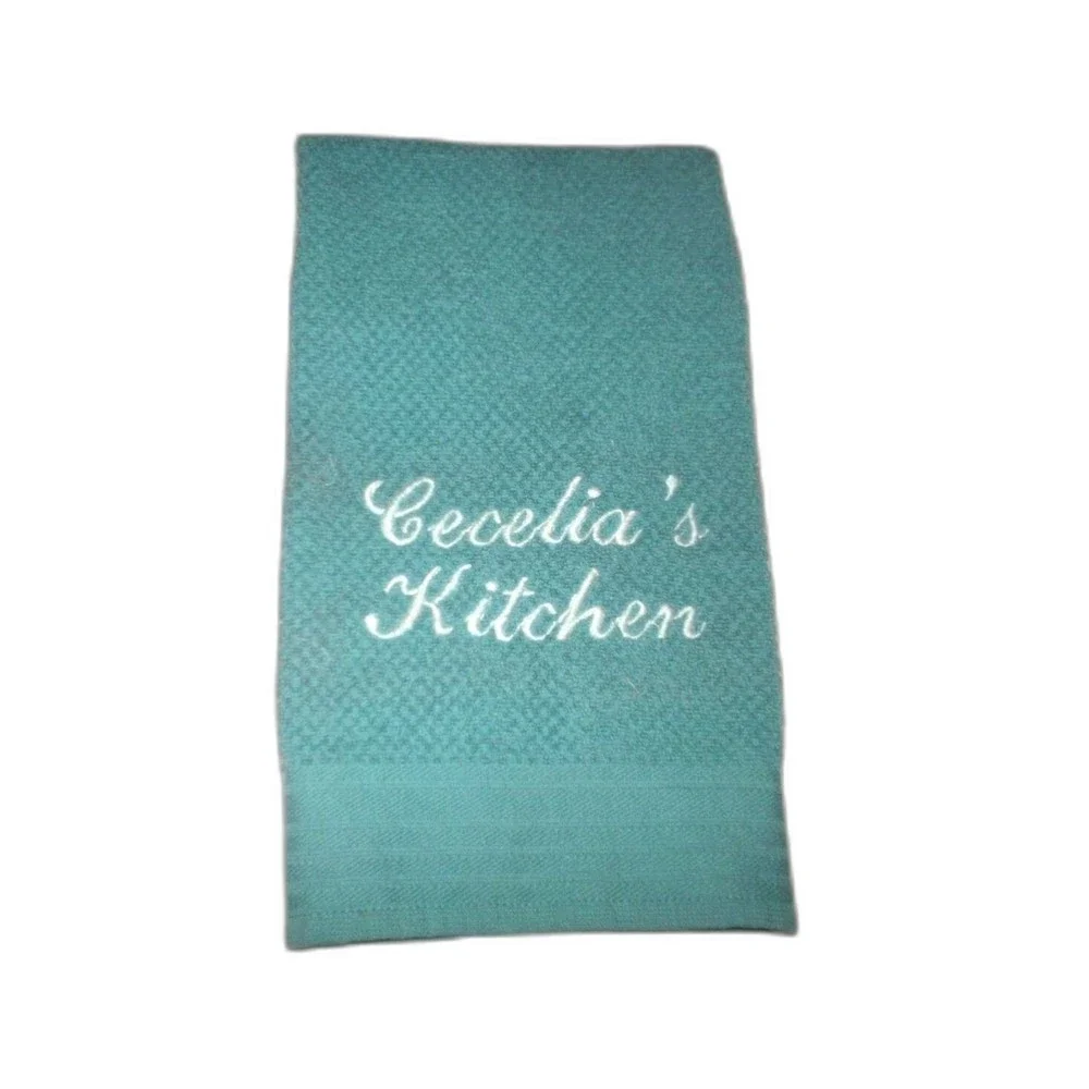 PERSONALIZED EMBROIDERED KITCHEN TOWELS MADE TO ORDER SET OF 2 TOWELS $18 - Picture 8 of 8